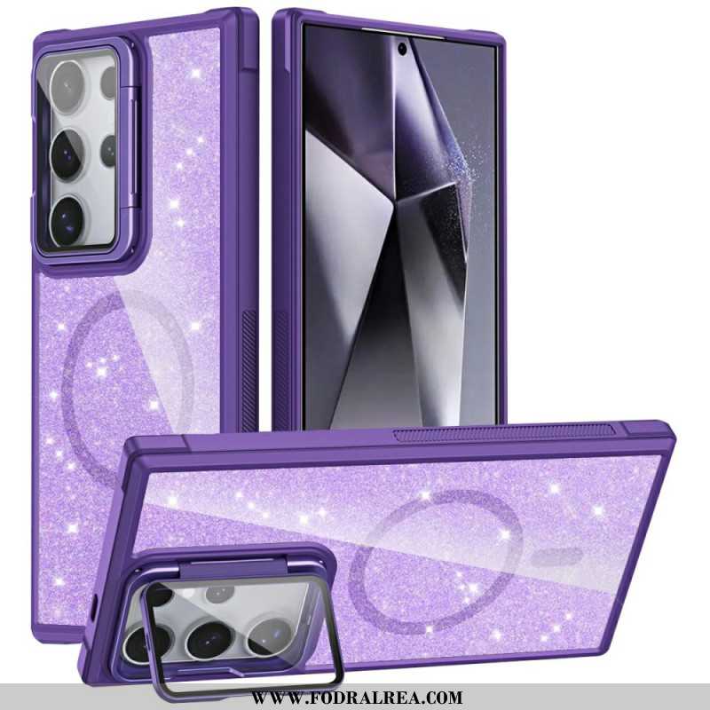 Skal Samsung Galaxy S25 Ultra 5g Glitter Med Inbyggt Stativ