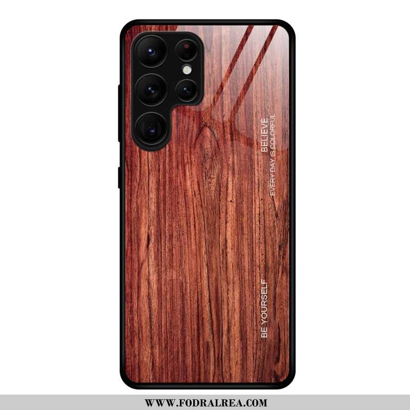 Skal Samsung Galaxy S25 Ultra 5g Härdat Glas I Trä