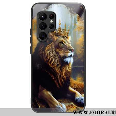Skal Samsung Galaxy S25 Ultra 5g Härdat Glas Med Gyllene Lejon