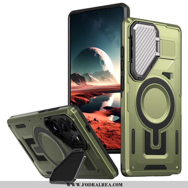 Skal Samsung Galaxy S25 Ultra 5g Metallisk Effekt Med Linsskydd Och Stativ