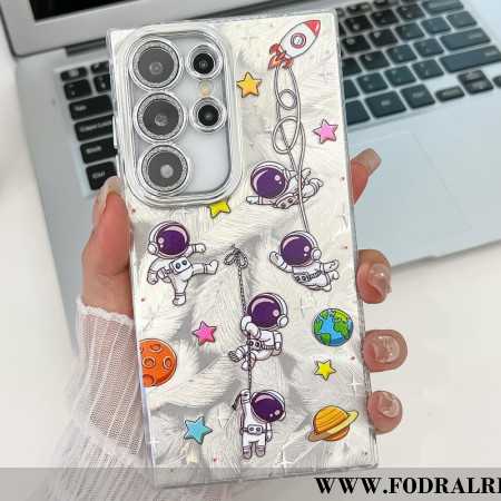 Skal Samsung Galaxy S25 Ultra 5g Telefonfodral Astronaut Med Linsskydd