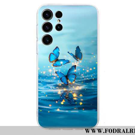 Skal Samsung Galaxy S25 Ultra 5g Telefonfodral Blå Fjärilar