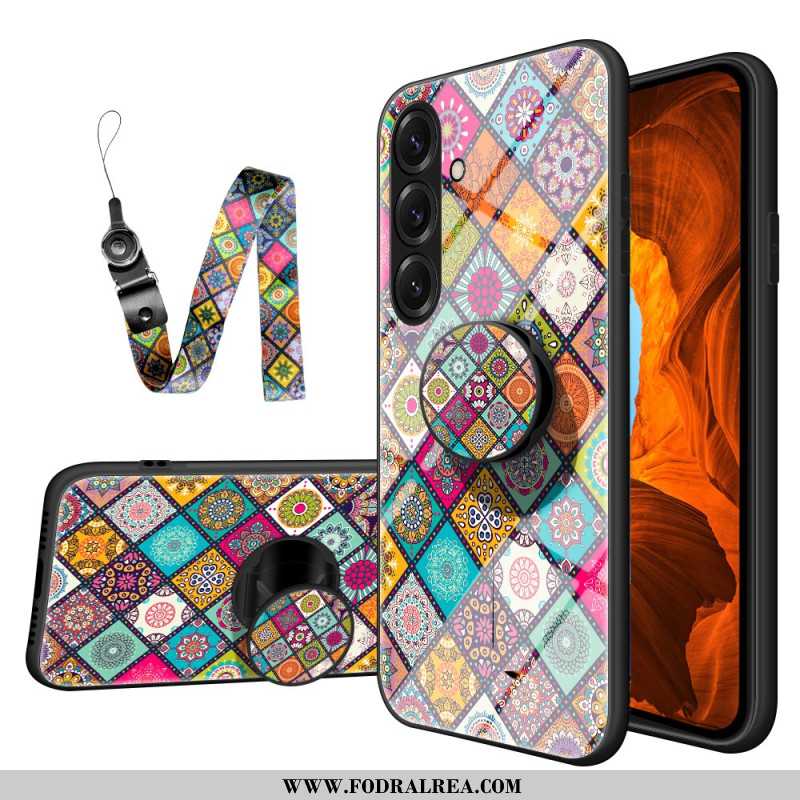 Skal Samsung Galaxy S26 Patchwork-stativ Och Rem