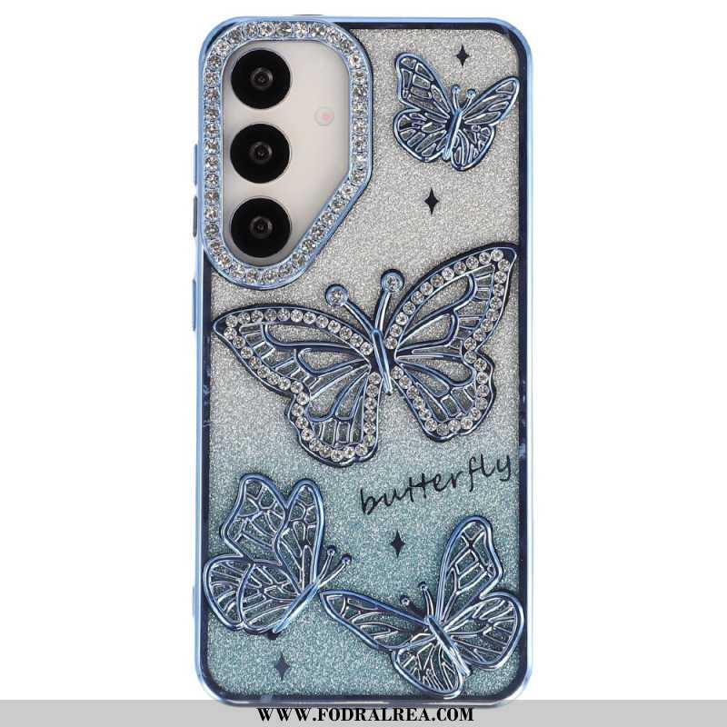 Skal Samsung Galaxy S26 Plus 3d-fjärilar Och Strass