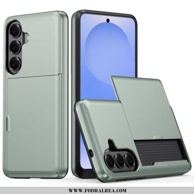 Skal Samsung Galaxy S26 Plus Telefonfodral Korthållare Med Metallisk Effekt