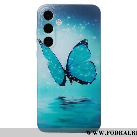 Skal Samsung Galaxy S26 Telefonfodral Blå Fjäril