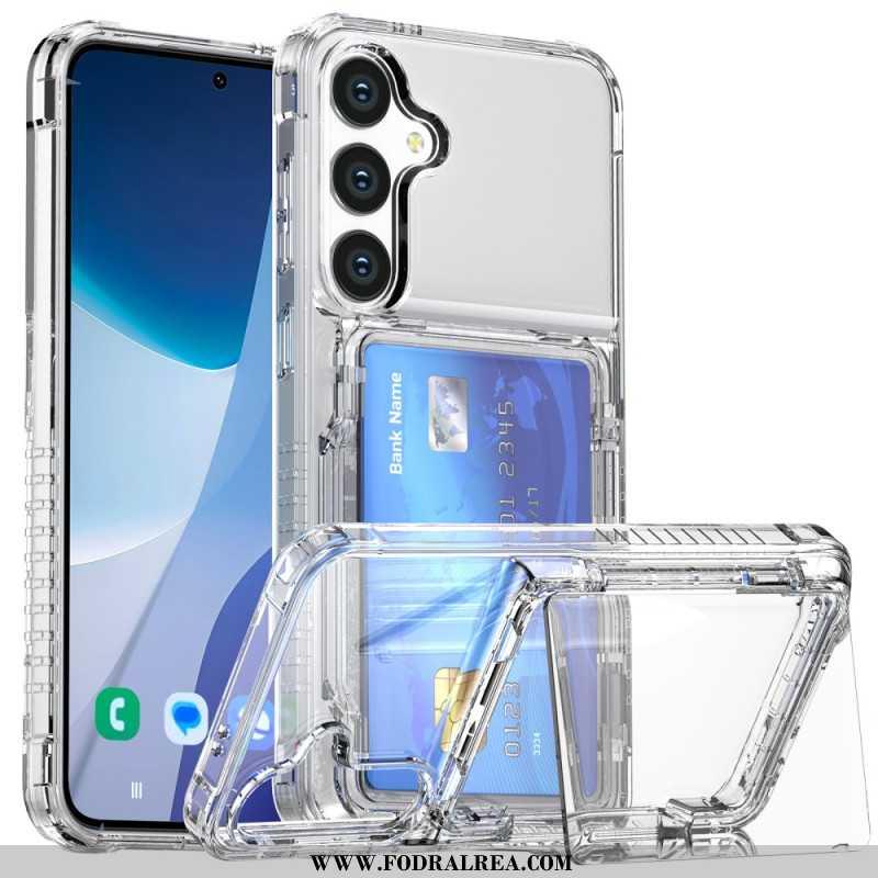 Skal Samsung Galaxy S26 Transparent Med Korthållare Och Stativ