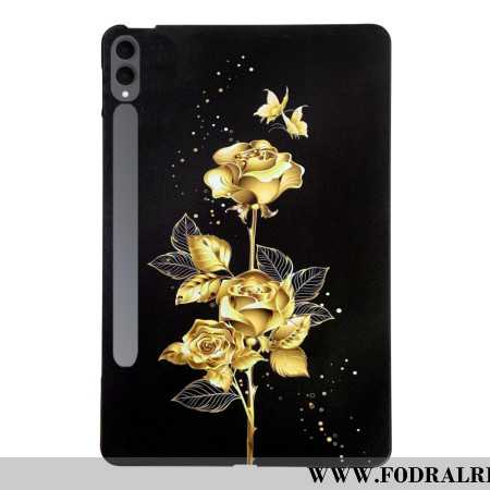 Skal Samsung Galaxy Tab S11 Ultra Fjärilar Och Gyllene Rosor