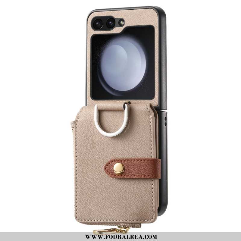 Skal Samsung Galaxy Z Flip 7 Fe Fack Med Dragkedja Och Ringhållare