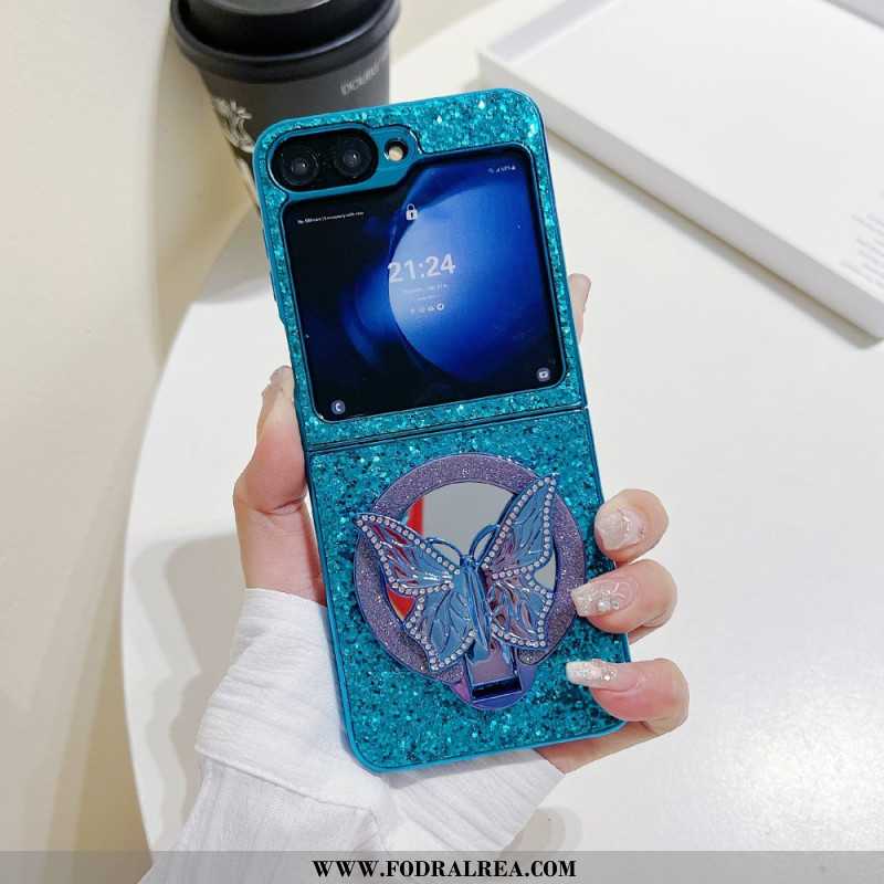 Skal Samsung Galaxy Z Flip 7 Fe Fjärilsställ Med Strass