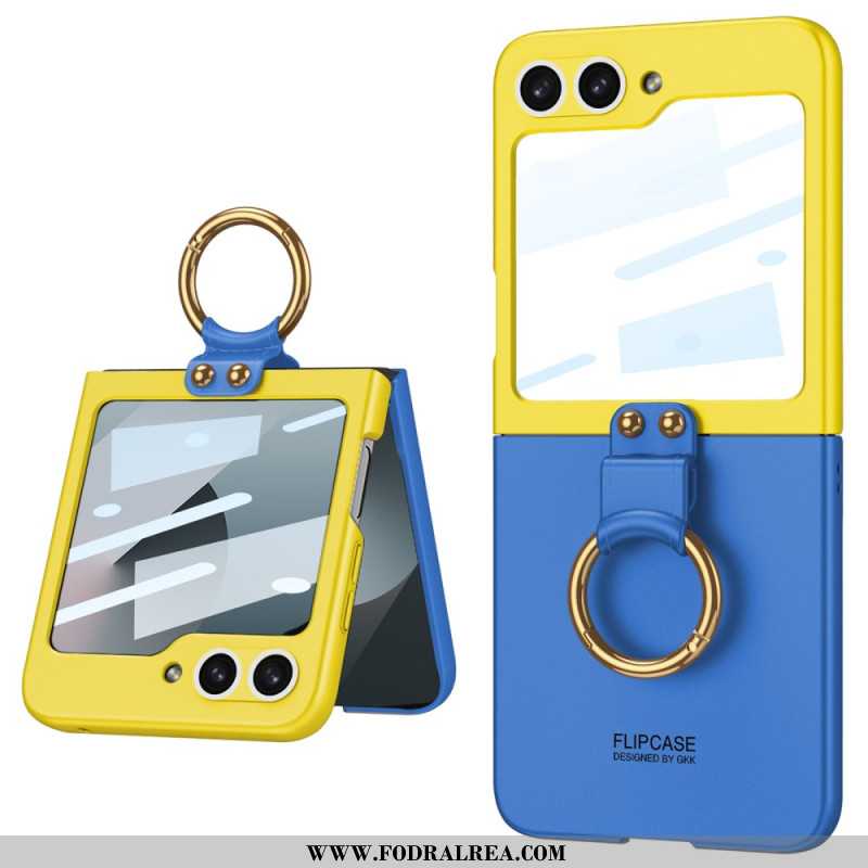 Skal Samsung Galaxy Z Flip 7 Fe Magnetiskt Gångjärnsskydd Och Tvåfärgat Stativ