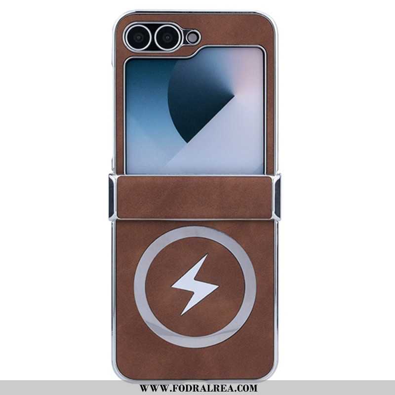 Skal Samsung Galaxy Z Flip 7 Fe Magsafe-kompatibel Lädereffekt