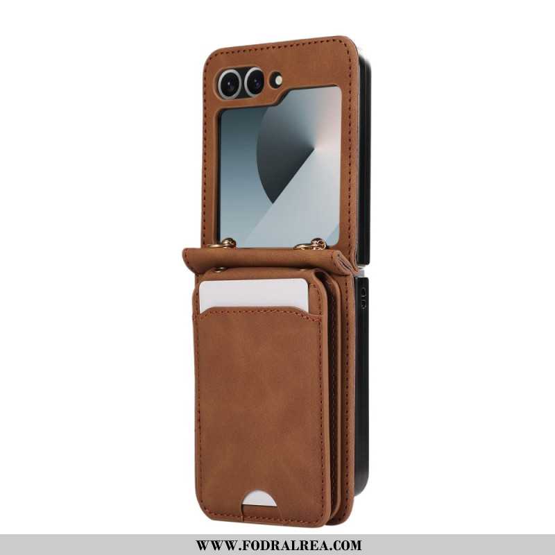 Skal Samsung Galaxy Z Flip 7 Fe Telefonfodral Korthållare Och Axelrem