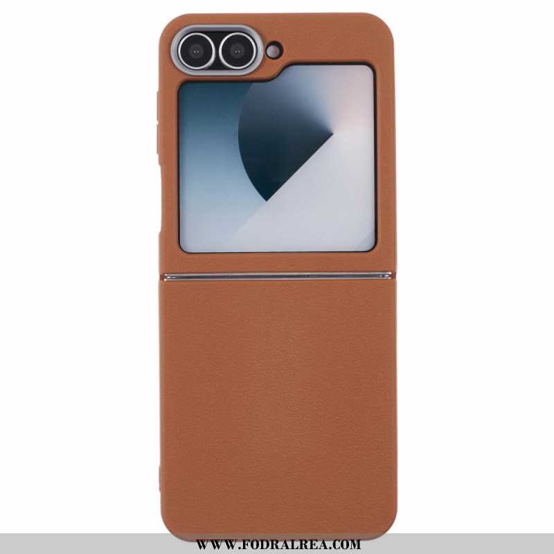 Skal Samsung Galaxy Z Flip 7 Fe Telefonfodral Lädertextur