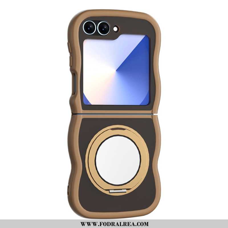 Skal Samsung Galaxy Z Flip 7 Fe Telefonfodral Roterande Stativ Och Inbyggd Spegel