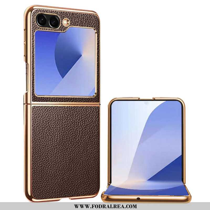 Skal Samsung Galaxy Z Flip 7 Fe Telefonfodral Äkta Läder