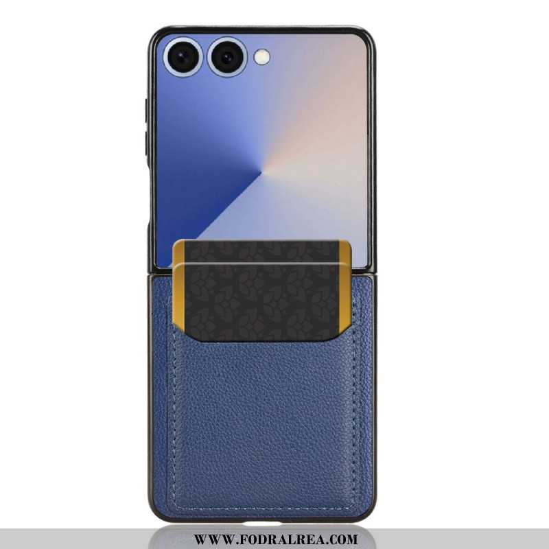 Skal Samsung Galaxy Z Flip 7 Korthållare I Läderstil