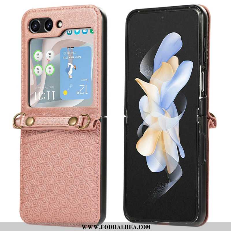 Skal Samsung Galaxy Z Flip 7 Korthållare I Rombisk Design