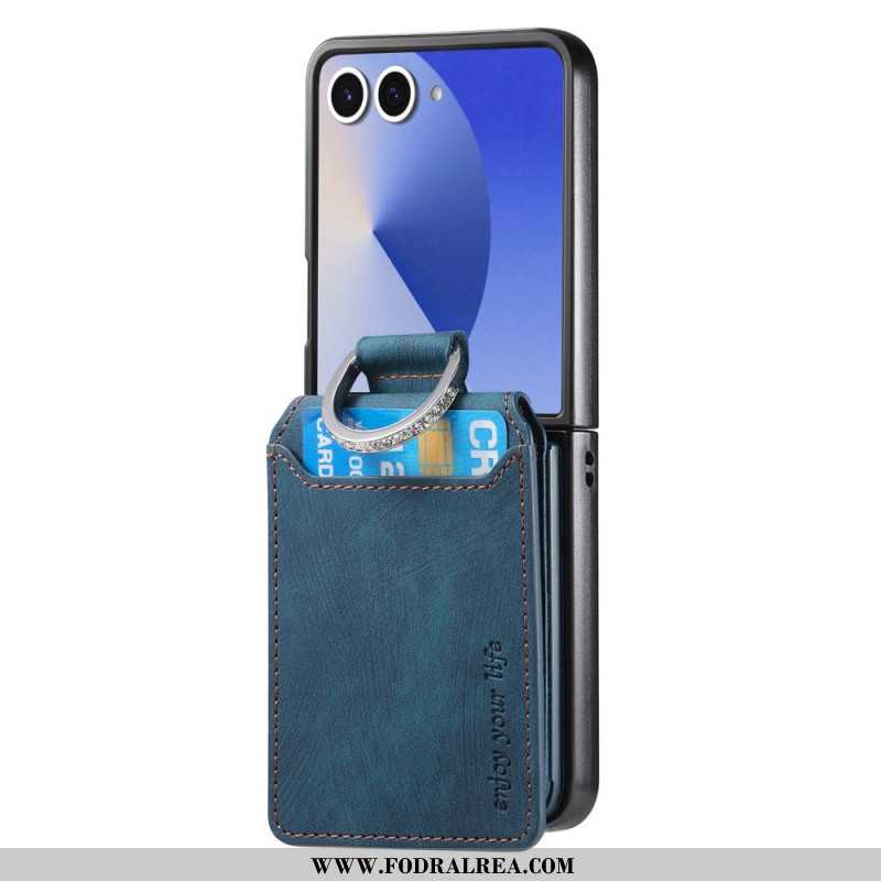 Skal Samsung Galaxy Z Flip 7 Korthållare Och Hållare Med Vintageeffekt