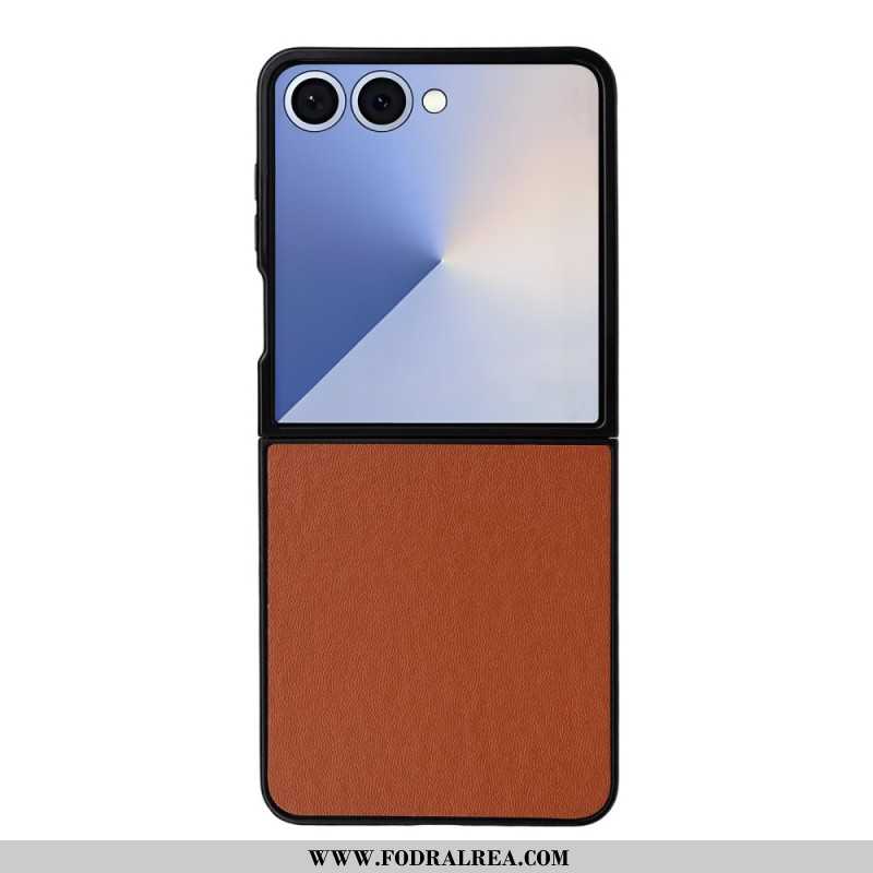 Skal Samsung Galaxy Z Flip 7 Monokrom Lädereffekt