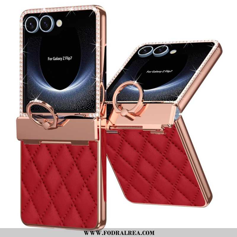 Skal Samsung Galaxy Z Flip 7 Telefonfodral Ringställ Och Strassdekoration