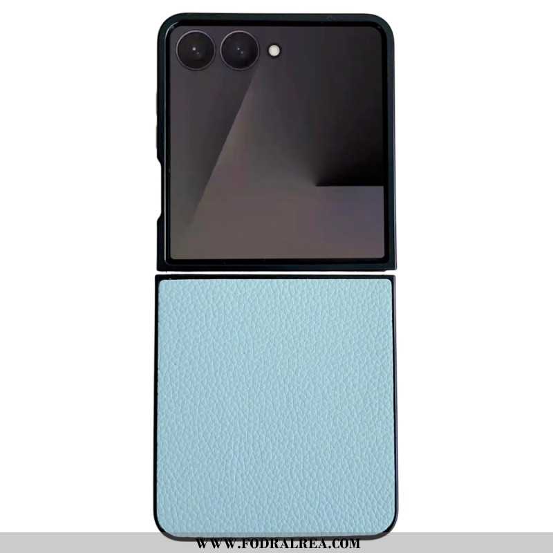 Skal Samsung Galaxy Z Flip 7 Texturerad Lädereffekt