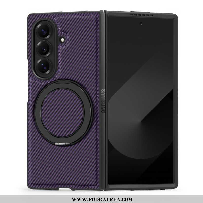 Skal Samsung Galaxy Z Fold 7 Magnetisk Texturerad Kolfiber