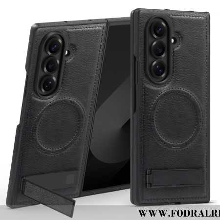 Skal Samsung Galaxy Z Fold 7 Magsafe Lädereffekt Och Stativ