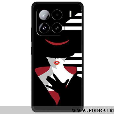 Skal Xiaomi 15 Pro Telefonfodral Dam I Svart Hatt