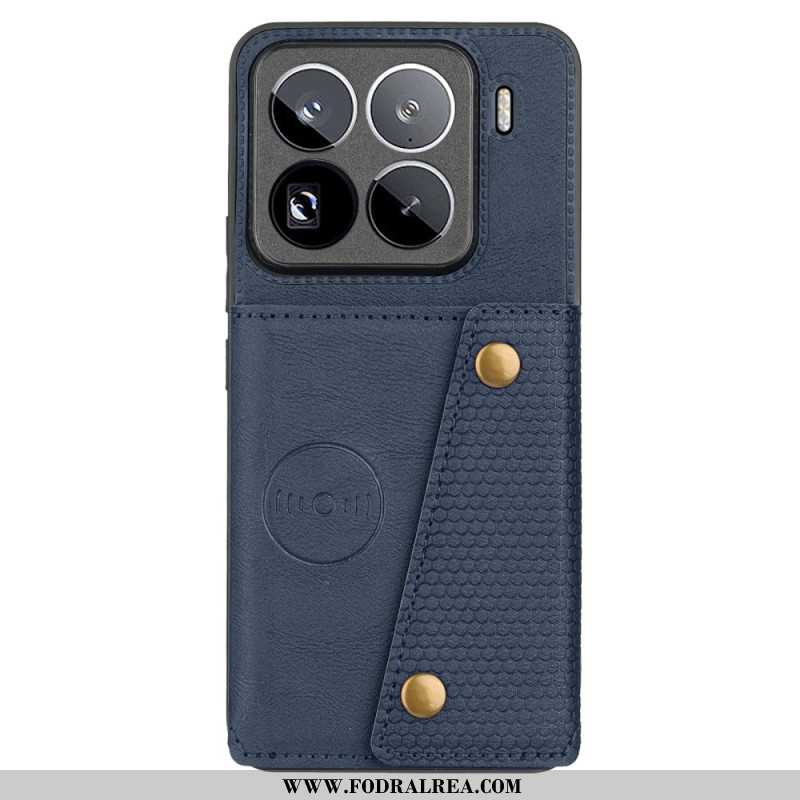 Skal Xiaomi 15 Pro Telefonfodral Korthållare Med Lädereffekt