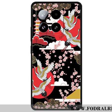 Skal Xiaomi 15 Telefonfodral Fyra Tranor I Flykt