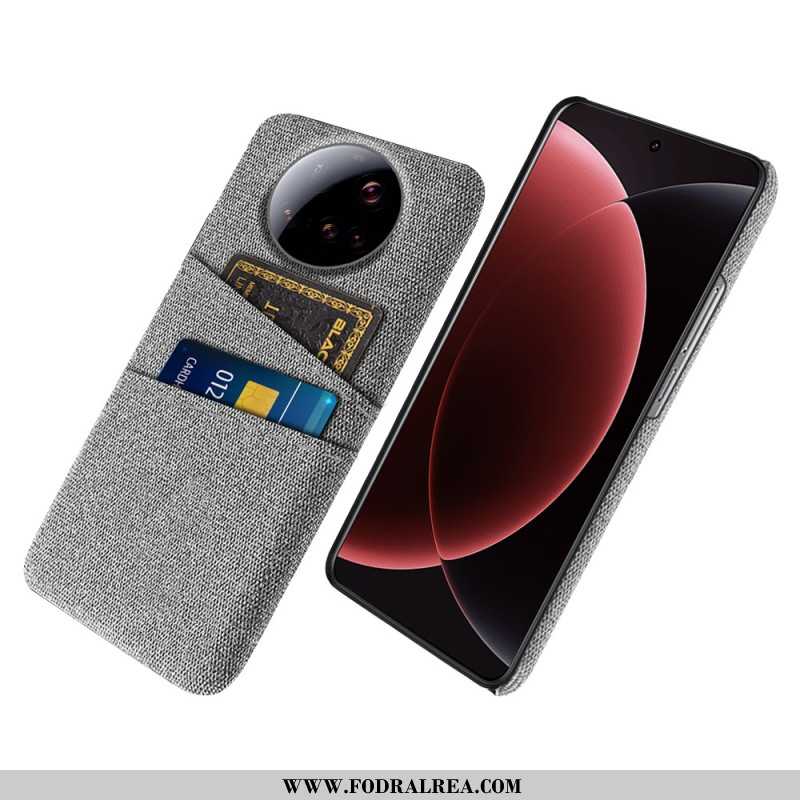 Skal Xiaomi 15 Ultra Dubbel Korthållare I Tyg