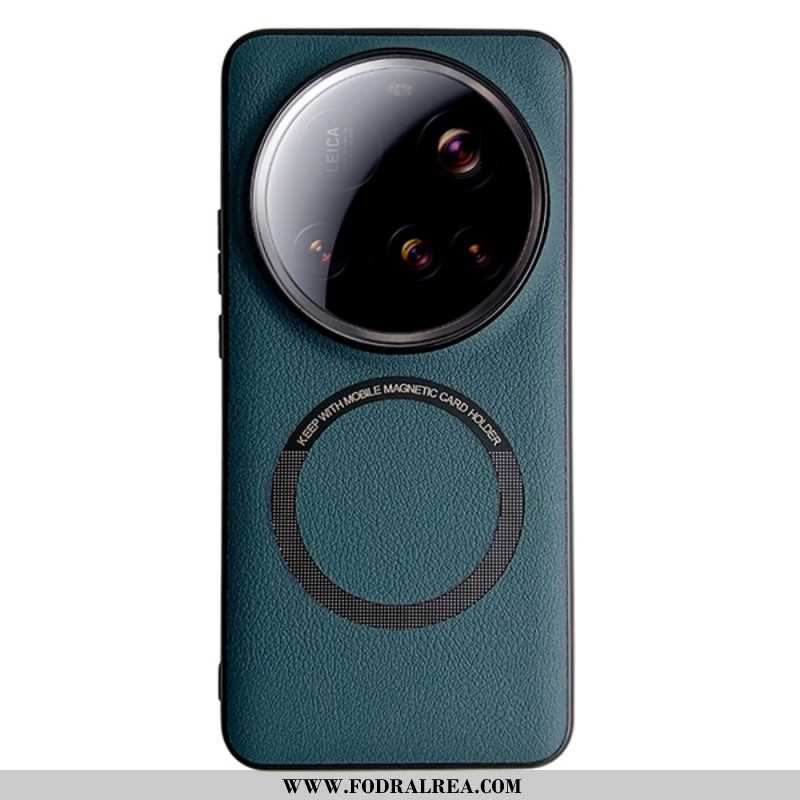 Skal Xiaomi 15 Ultra Telefonfodral Kompatibel Med Magsafe-lädereffekt