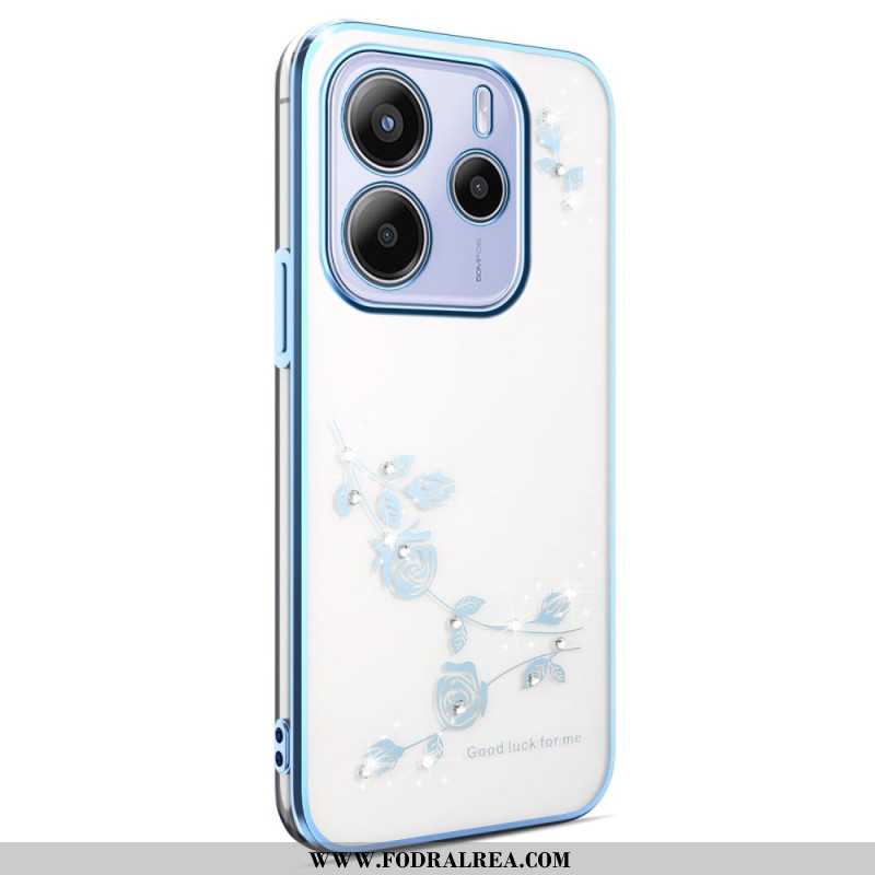 Skal Xiaomi Redmi Note 14 4g Telefonfodral Strass Och Blommor