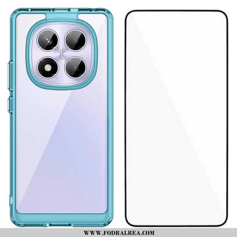 Skal Xiaomi Redmi Note 14 Pro 4g Telefonfodral Hybrid Med Skärmskydd I Härdat Glas