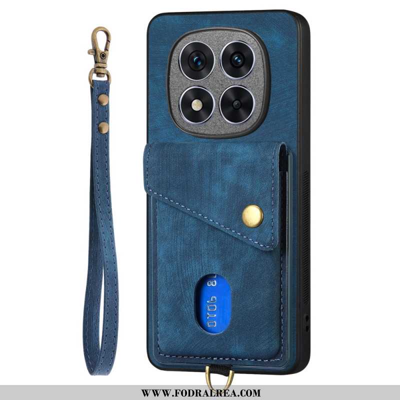 Skal Xiaomi Redmi Note 14 Pro 5g Korthållare Och Rem I Lädereffekt
