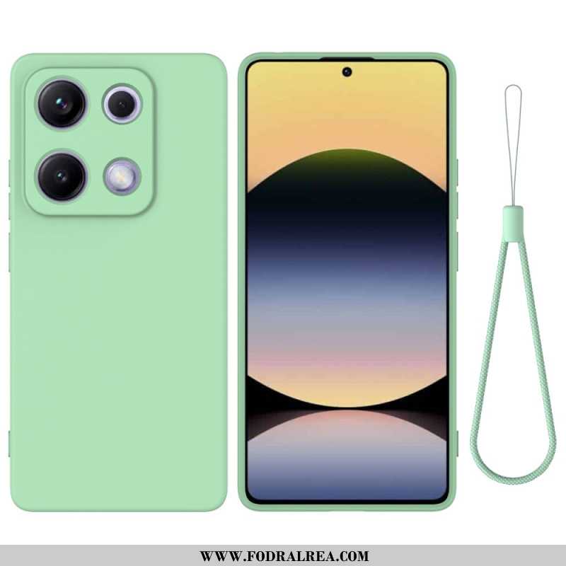 Skal Xiaomi Redmi Note 14s Telefonfodral Flytande Silikonarmband
