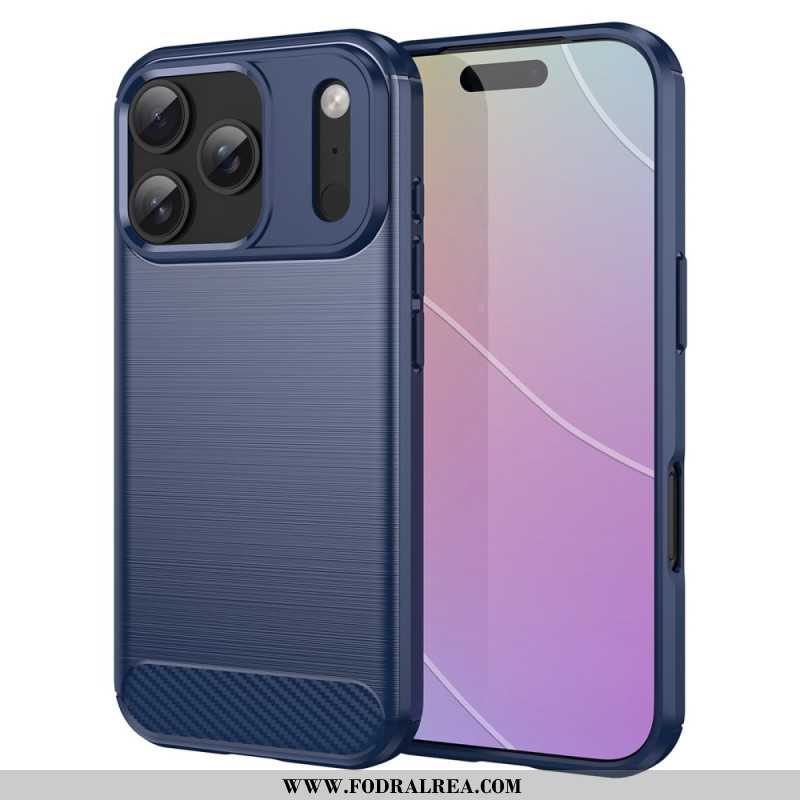 Skal iPhone 17 Pro Borstad Kolfiber