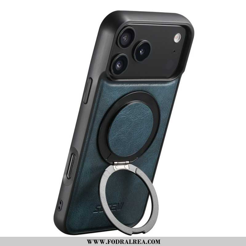 Skal iPhone 17 Pro Magsafe-kompatibel Vaxad Lädereffekt Med Roterande Fäste