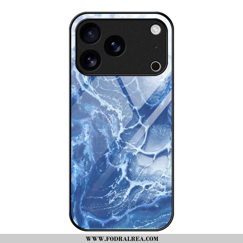 Skal iPhone 17 Pro Marmorerat Härdat Glas