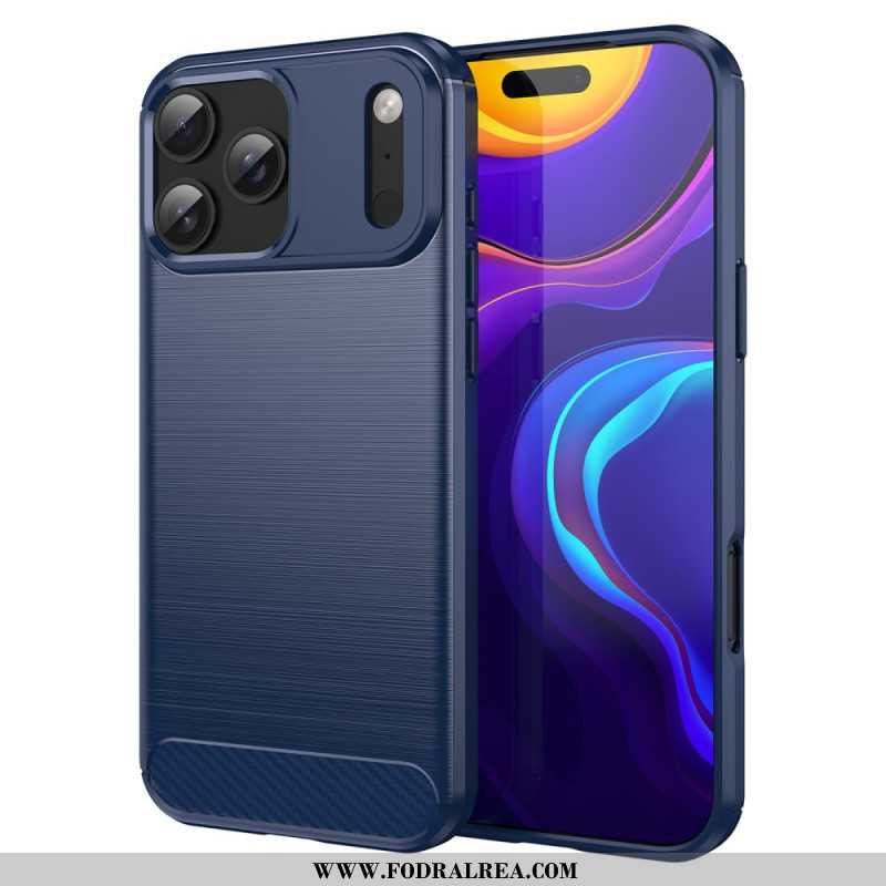 Skal iPhone 17 Pro Max Borstad Kolfiber