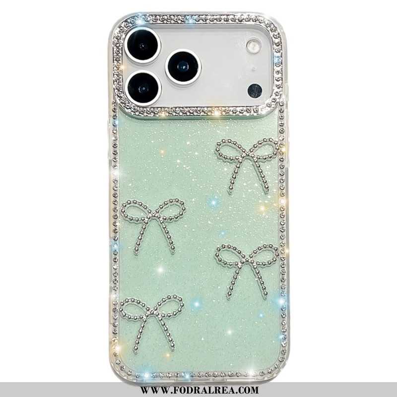 Skal iPhone 17 Pro Max Fjärils- Och Glitterdekoration