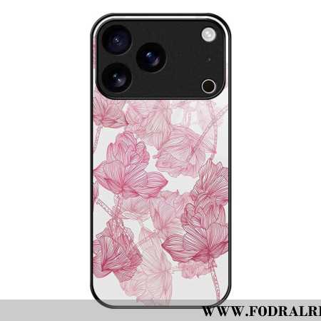 Skal iPhone 17 Pro Max Floralie Rosa Härdat Glas