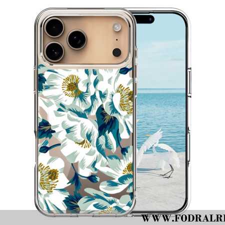 Skal iPhone 17 Pro Max Magsafe-kompatibla Vita Blommor