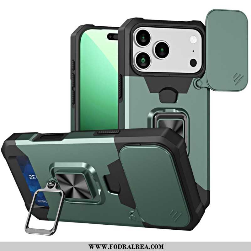 Skal iPhone 17 Pro Max Robust Stativ Och Skjutbart Skal