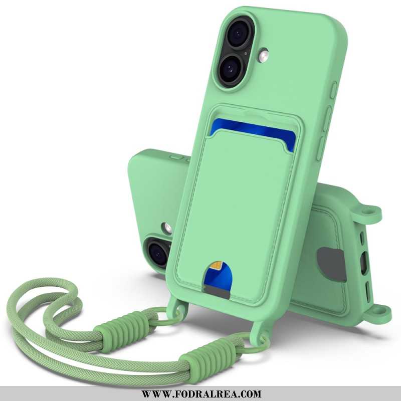 Skal iPhone 17 Telefonfodral Korthållarrem