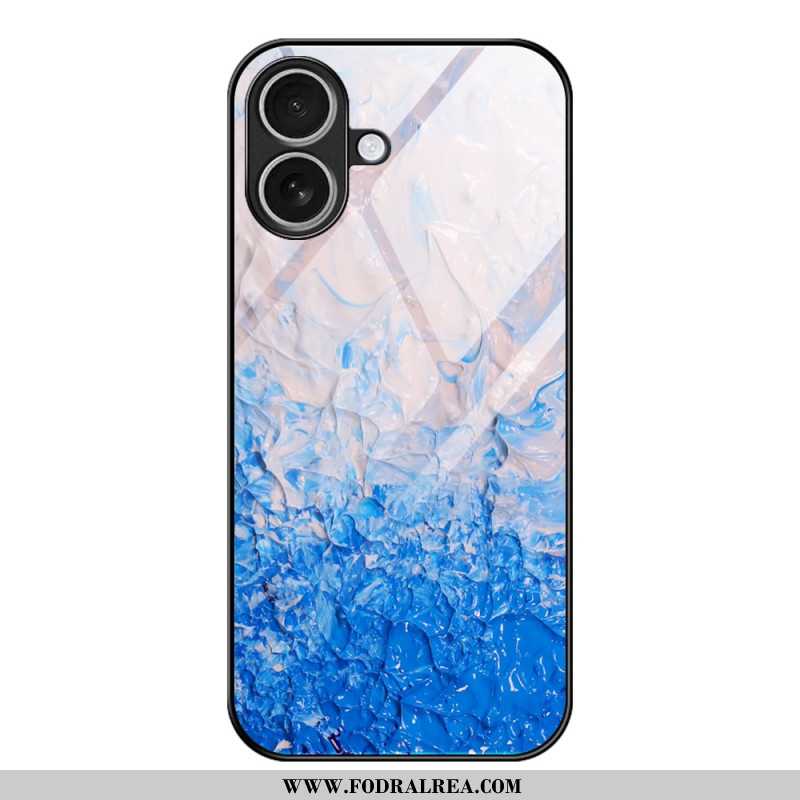 Skal iPhone 17 Telefonfodral Marmormönster I Härdat Glas