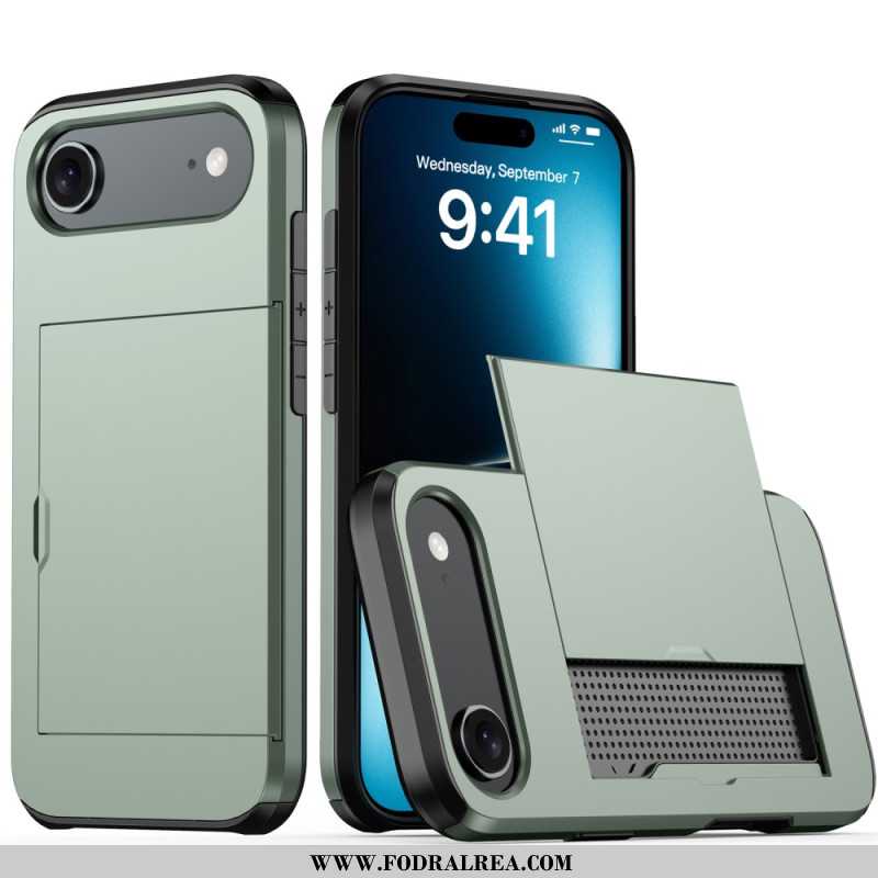 Skal iPhone Air Telefonfodral Skjutbar Korthållare