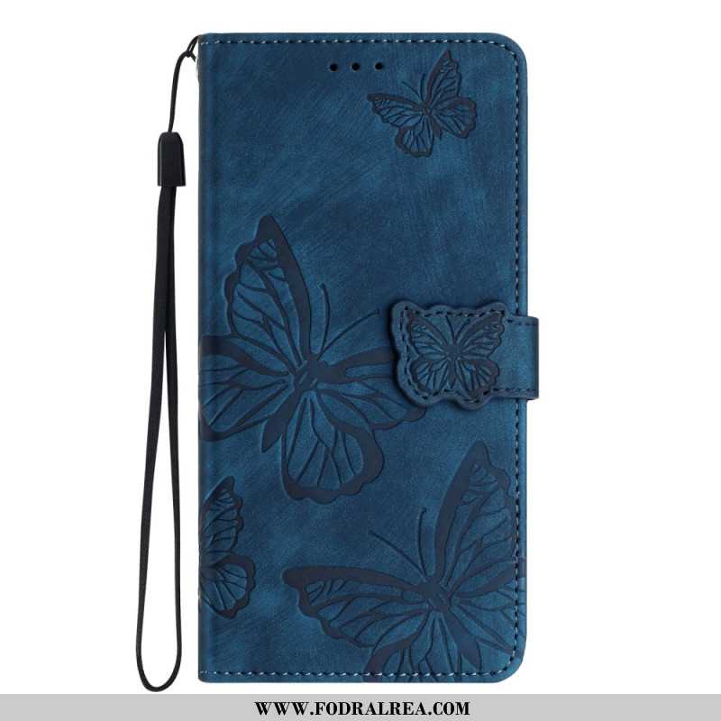 Skyddsfodral Oppo Reno 14 5g Fjärilar Med Mockaeffekt