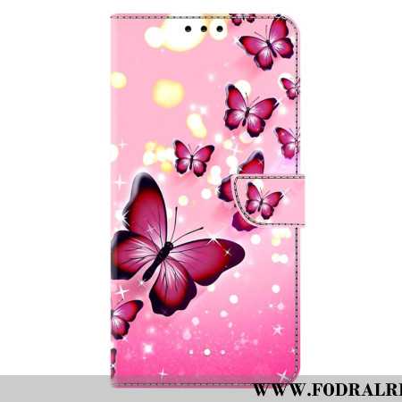 Skyddsfodral Samsung Galaxy S26 Plus Rosa Fjärilar